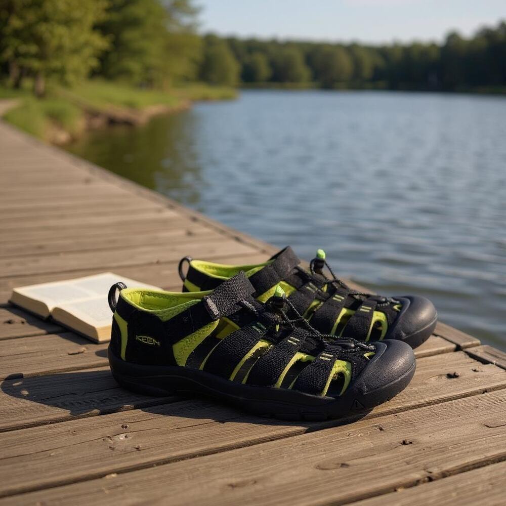 Keen Newport H2 Closed Toe Sandals Black Waterproof Outdoor Hiking Mens 6